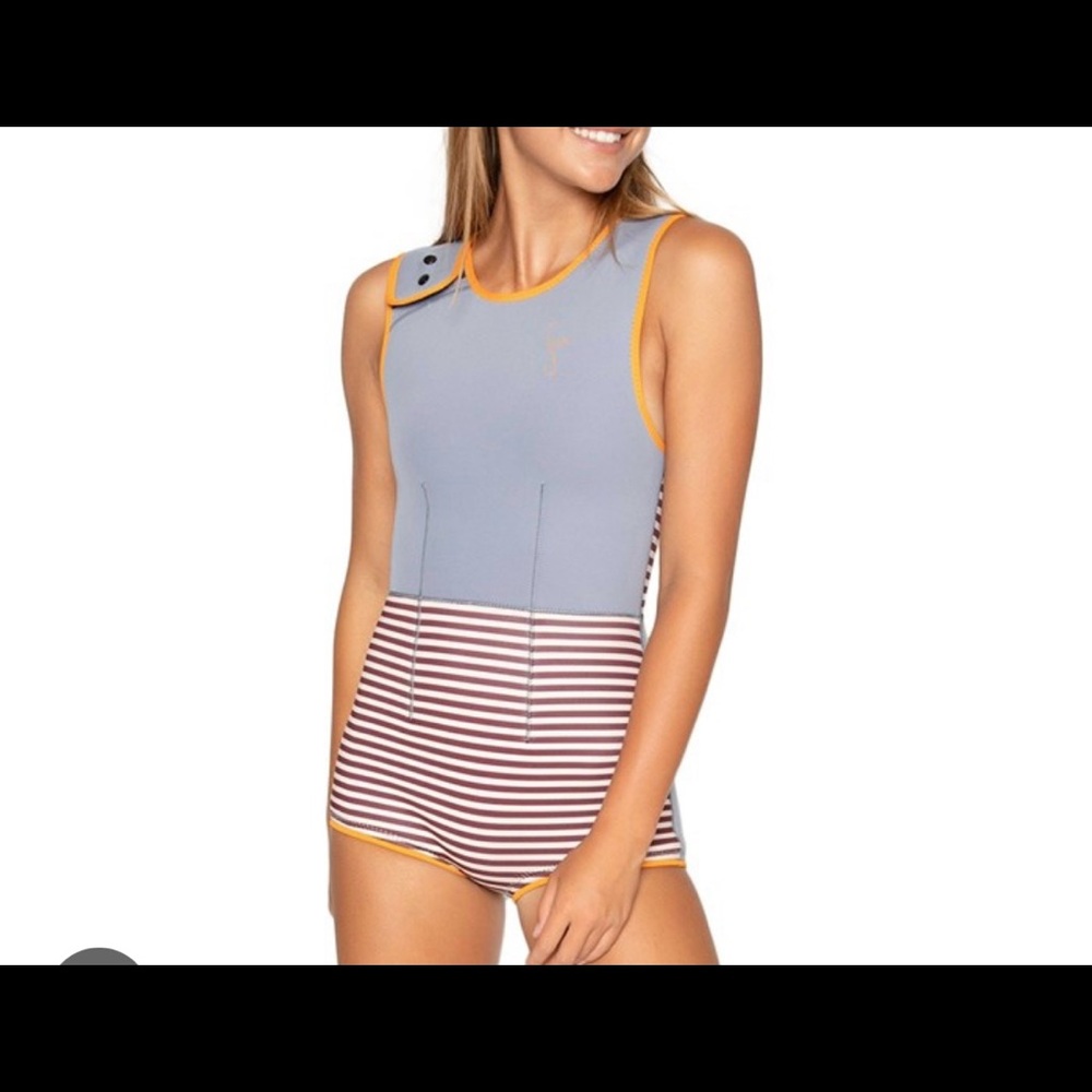 Yulex Seea Cardiff Striped 2mm Yulex One Piece Wetsuit Size XS.